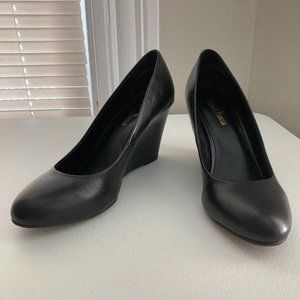 Neiman Marcus Black Wedge Pumps